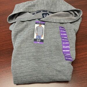 GAP Men’s Thermal Pullover Hoodie – Gray – Size XXL – NWT